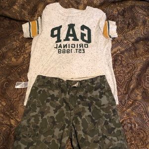 Boys matching shirt and shorts